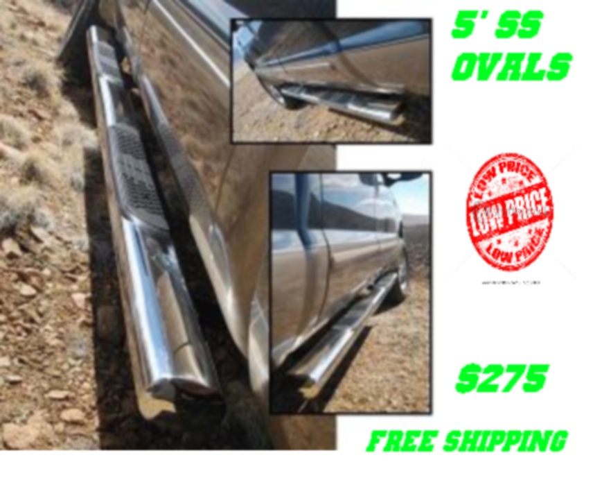 5" Oval SS Side Bars